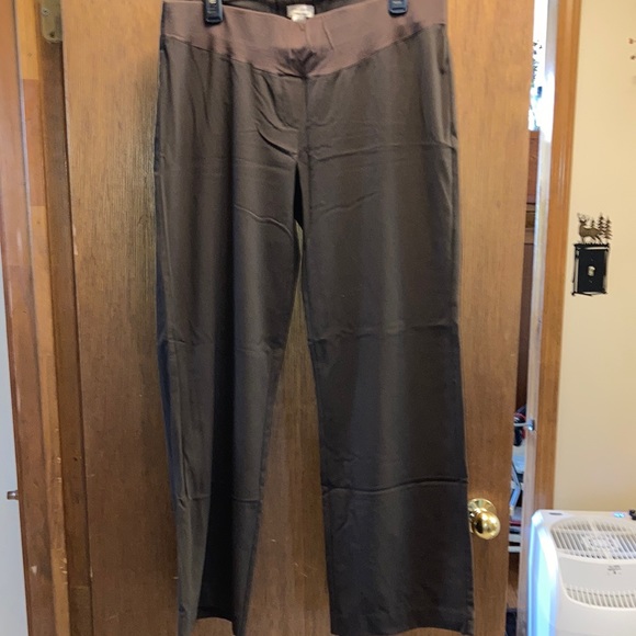 Brown maternity dress pants - Picture 1 of 5
